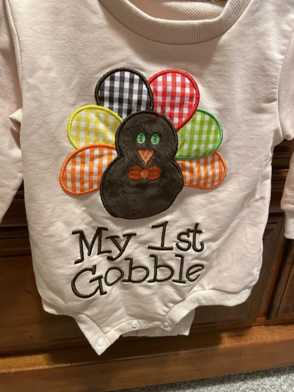 Thanksgiving My 1st Gobble Onesie Size 1-3 months. - Picture 2 of 5